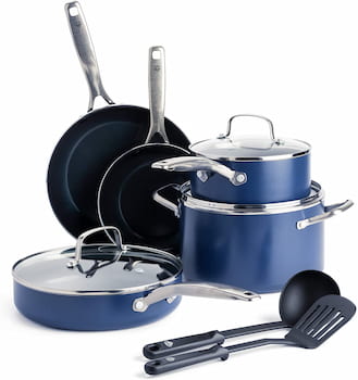 Blue Diamond Ceramic Nonstick Pots and Pans Set