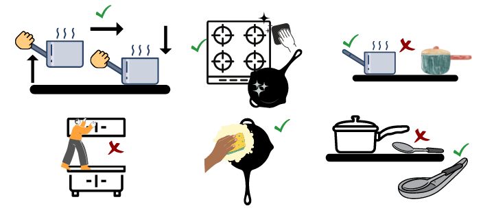 how to protect glass top stove from cast iron