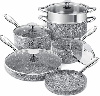 MICHELANGELO Stone Cookware Set