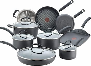 T-fal E765SEFA Ultimate Hard Anodized Nonstick 14 Piece Cookware Set
