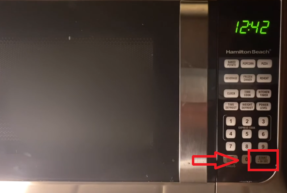 Confirming the Time on hamilton beach microwave
